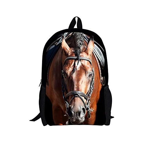 Bigcardesigns Animal Horse Backpack School Book Bag Teenagers