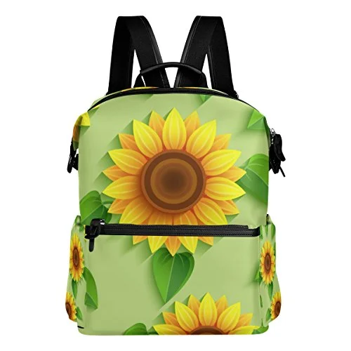 Colourlife Vivid Sunflowers Stylish Casual Shoulder Backpacks Laptop School Bags Travel