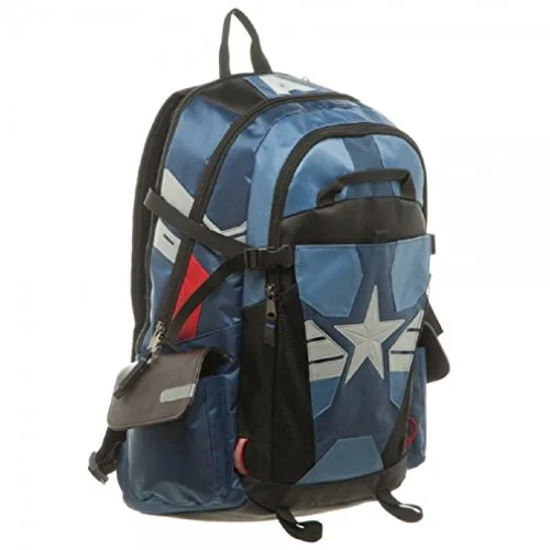 Backpack with load adjusters-Marvel Civil War Captain America Laptop Backpack