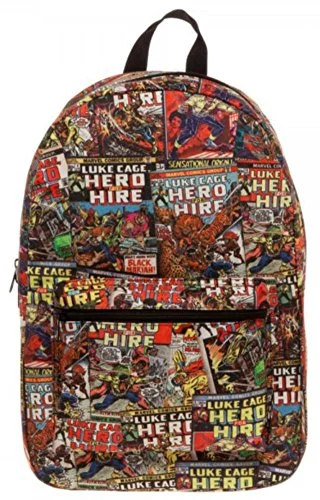 Stylish school backpack for teens-Marvel Luke Cage Sublimated Backpack 13 X 18In