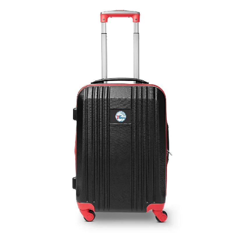 76ers Carry On Spinner Luggage | Philadelphia 76ers Hardcase Two-Tone Luggage Carry-on Spinner in Red