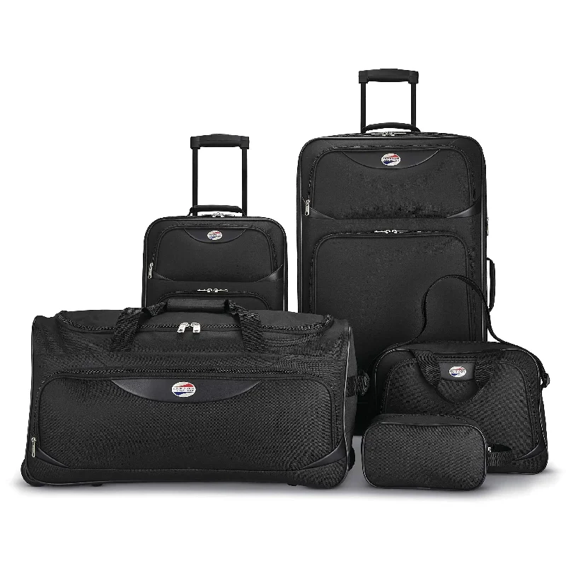 American Tourister 5-Piece Softside, Black