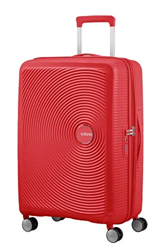 American Tourister Soundbox - Spinner Medium Expandable Suitcase, 67 cm, 81 liters, Red (Coral Red)