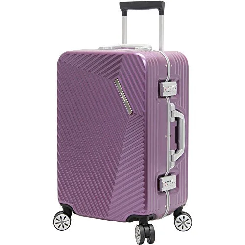 Andiamo Elegante Aluminum Frame 20" Carry On Zipperless Luggage With Spinner Wheels (20in, Quartz)