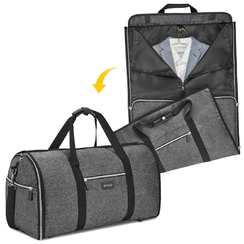 Biaggi Luggage Hangeroo Pro, Garment Bag + Duffel, Charcoal