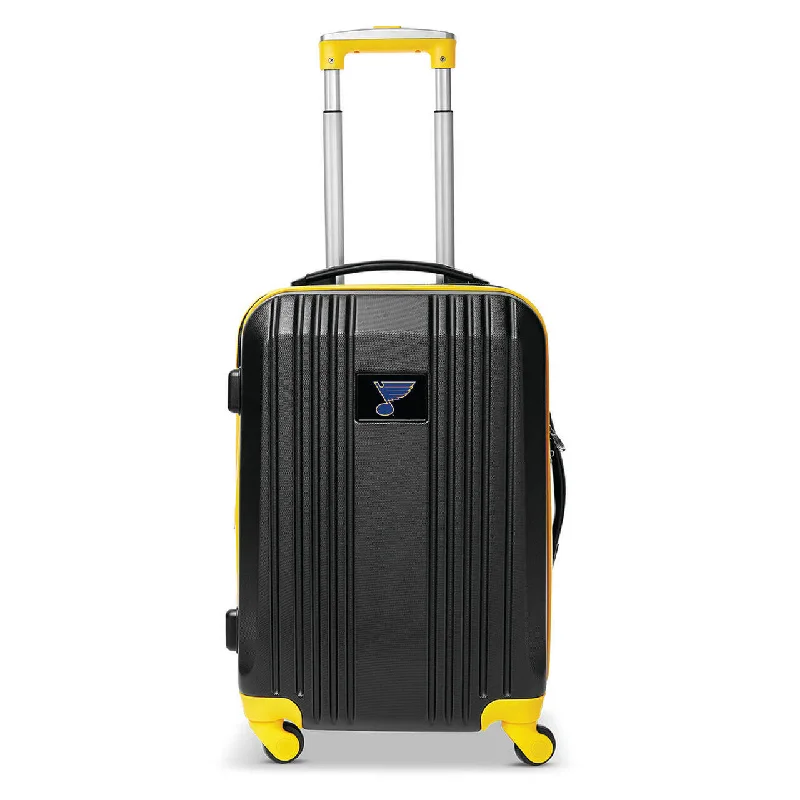 Blues Carry On Spinner Luggage | St Louis Blues Hardcase Two-Tone Luggage Carry-on Spinner in Yellow