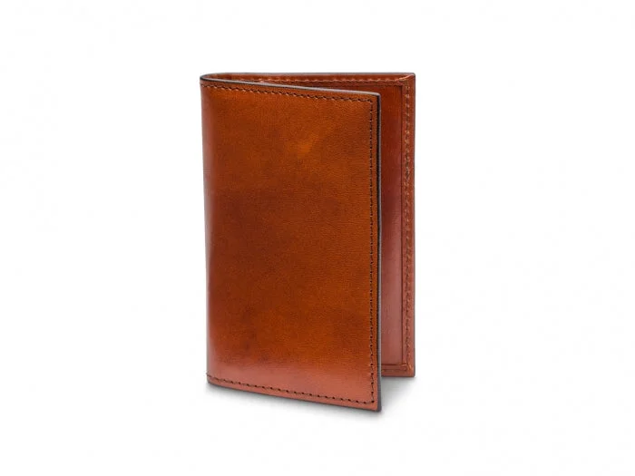 Bosca Leather Calling Card Case Wallet (Amber)