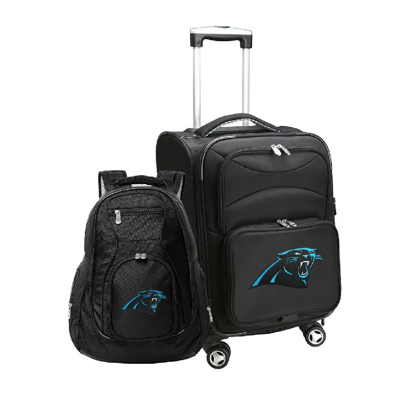 Carolina Panthers Spinner Carry-On Luggage and Backpack Set