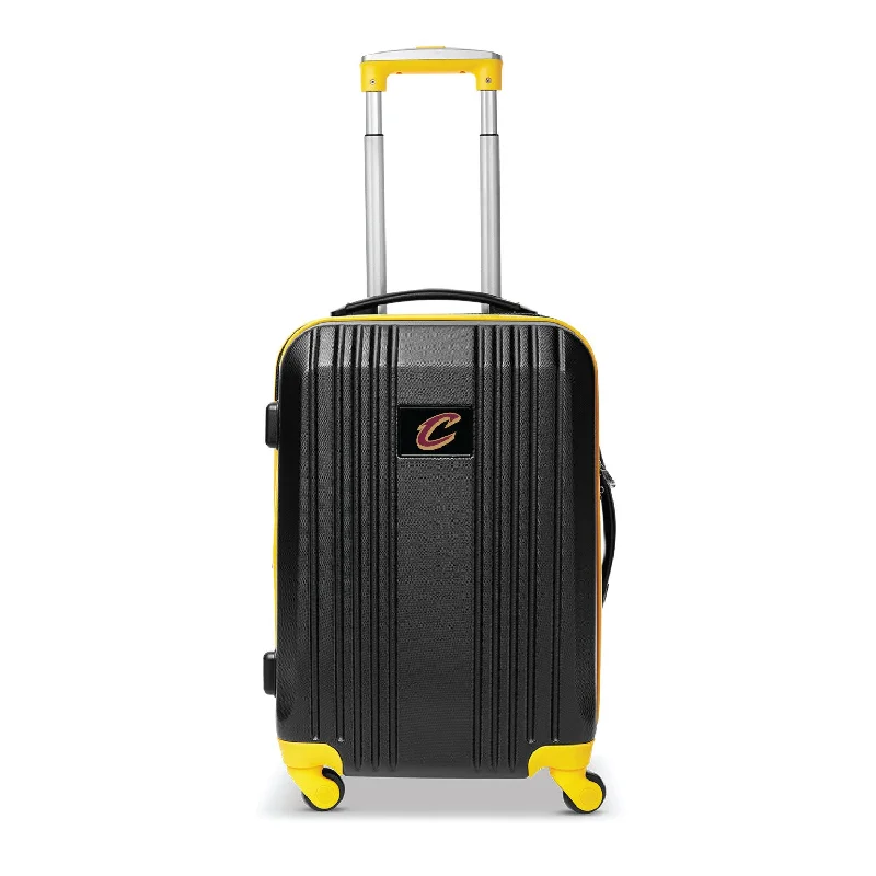 Cavaliers Carry On Spinner Luggage | Cleveland Cavaliers Hardcase Two-Tone Luggage Carry-on Spinner in Yellow