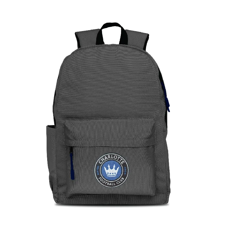 Charlotte FC Campus Laptop Backpack - Gray/Navy