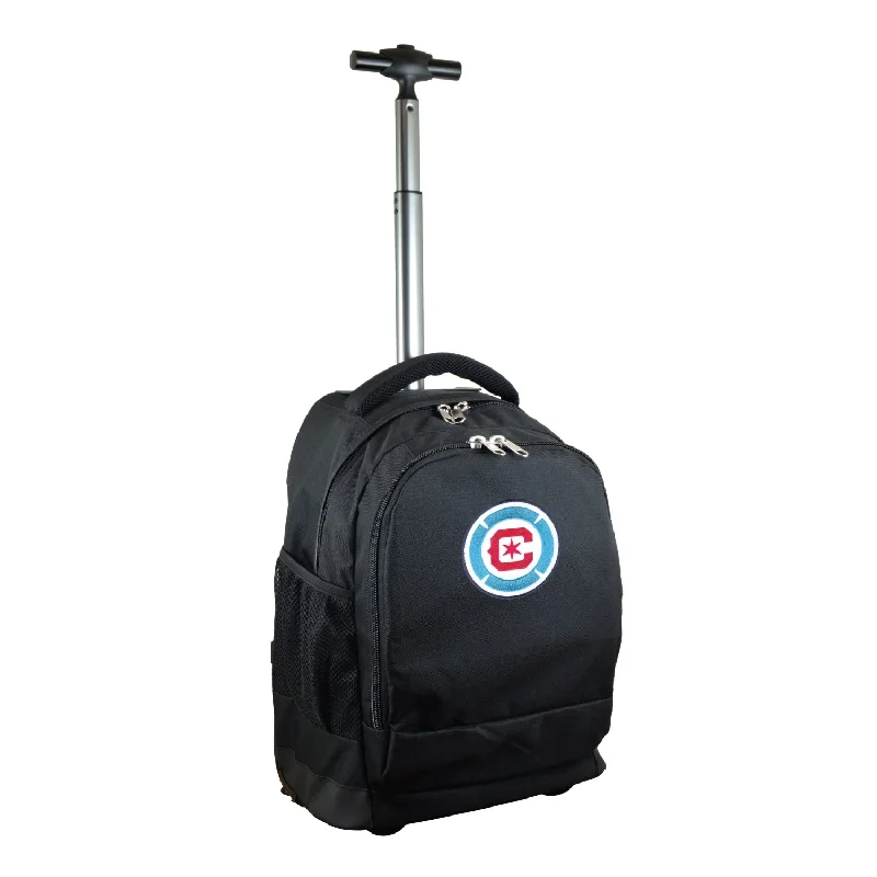 Chicago Fire FC 19" Premium Wheeled Backpack-Black