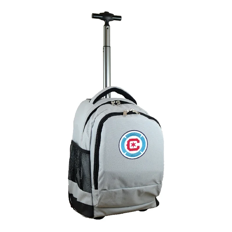 Chicago Fire FC 19" Premium Wheeled Backpack-Gray