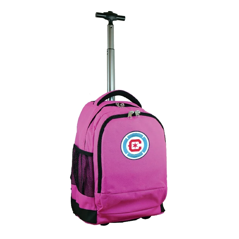 Chicago Fire FC 19" Premium Wheeled Backpack-Pink