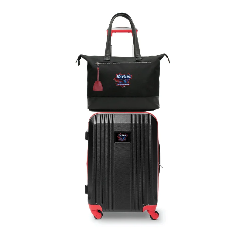 Depaul Blue Demons Premium Laptop Tote Bag and Luggage Set