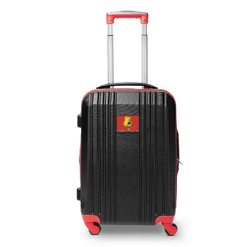 Ferris State Carry On Spinner Luggage | Ferris State Hardcase Two-Tone Luggage Carry-on Spinner in Red