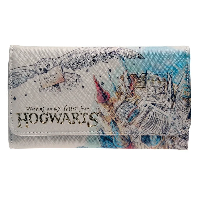 Harry Potter Hogwarts Watercolor Wallet Women Purse Dft-6028