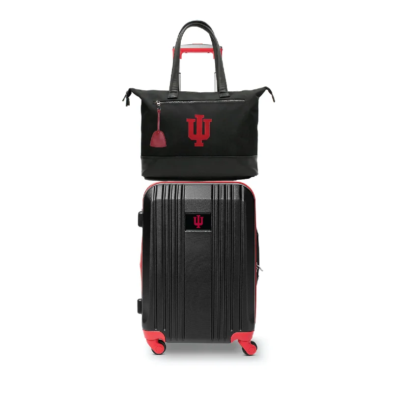 Indiana Hoosiers Premium Laptop Tote Bag and Luggage Set