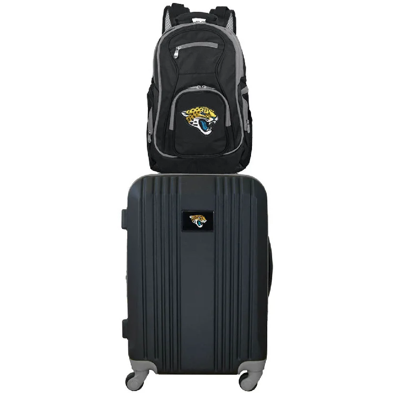 Jacksonville Jaguars 2 Piece Premium Colored Trim Backpack and Luggage Set