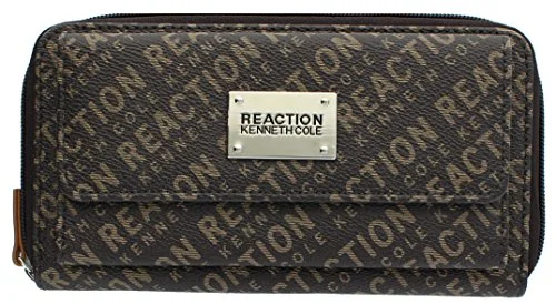 Kenneth Cole Reaction Womens Napa Zip-Around Urban Organizer Wallet (PRINTED TAN)