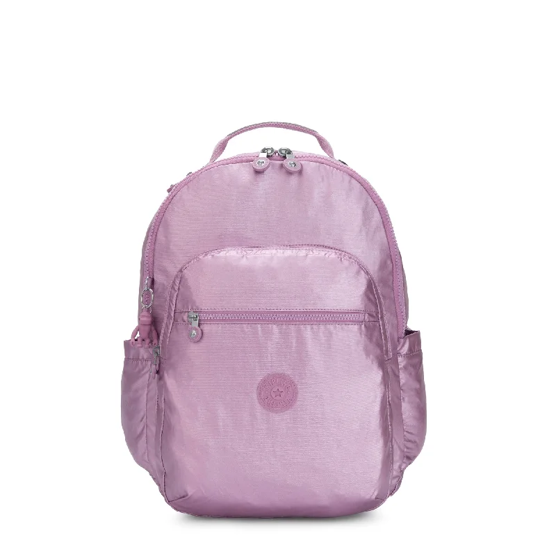 Kipling Seoul Extra Large  Metallic 17" Laptop Backpack Metallic Berry