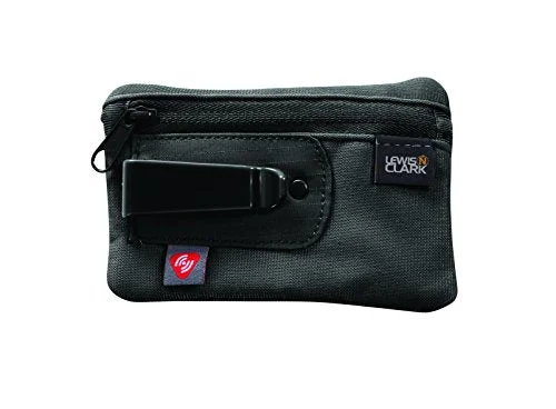 Lewis N. Clark Rfid-Blocking Hidden Clip Stash Travel Belt Wallet, Black, One Size