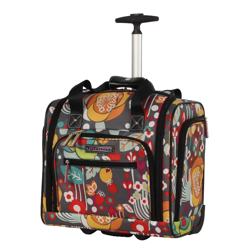 Lily Bloom 15" Under the Seat Design Pattern Carry on Bag With rolling Wheels (One Size, Bliss)