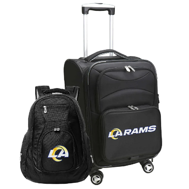 Los Angeles Rams Spinner Carry-On Luggage and Backpack Set