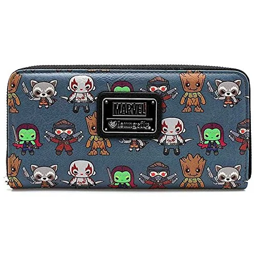 Loungefly X Marvel Guardians of the Galaxy Kawaii Zip Around Wallet