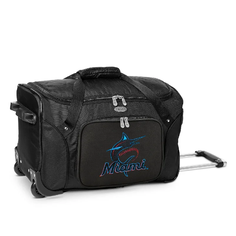 Miami Marlins Luggage | Miami Marlins Wheeled Carry On Luggage