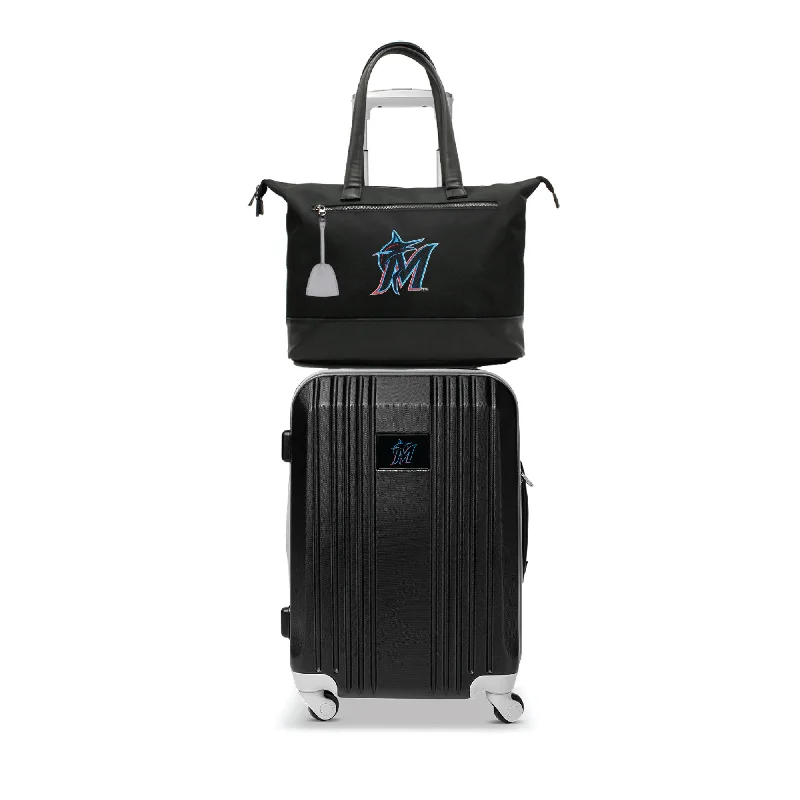 Miami Marlins Premium Laptop Tote Bag and Luggage Set