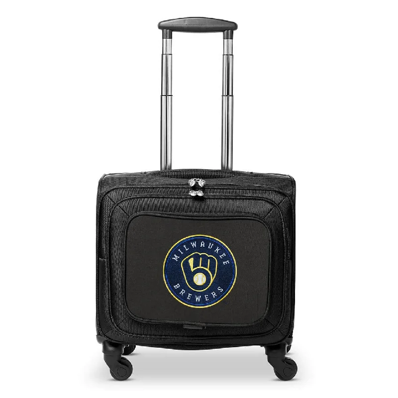 Milwaukee Brewers 14" Black Wheeled Laptop Overnighter