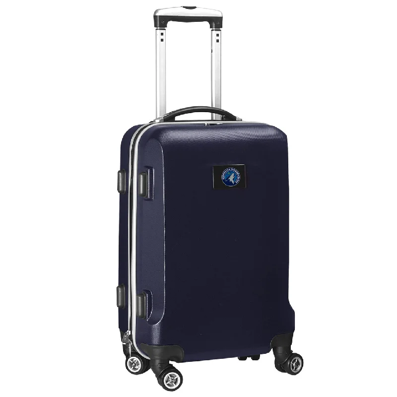 Suitcase with strong handles-Minnesota Timberwolves 20" Navy Domestic Carry-on Spinner