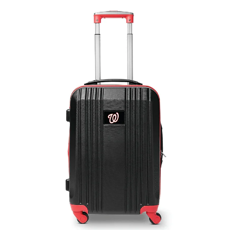 Nationals Carry On Spinner Luggage | Washington Nationals Hardcase Two-Tone Luggage Carry-on Spinner in Red