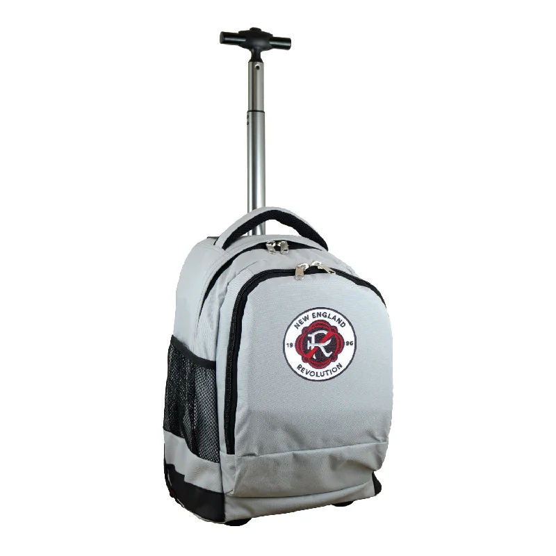 New England Revolution 19" Premium Wheeled Backpack-Gray