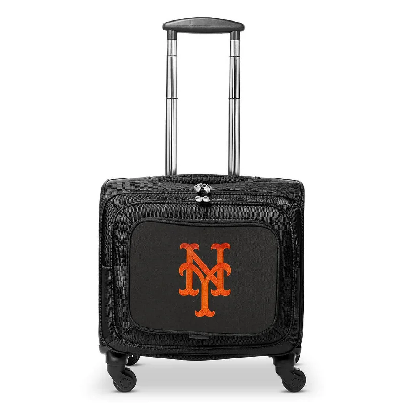 New York Mets 14" Black Wheeled Laptop Overnighter