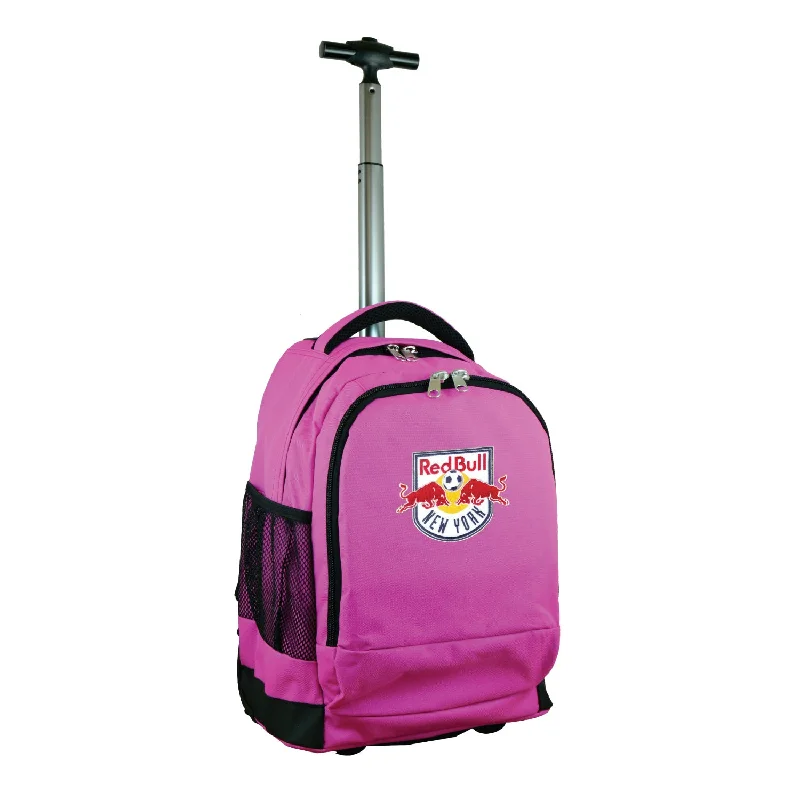 New York Red Bulls 19" Premium Wheeled Backpack-Pink