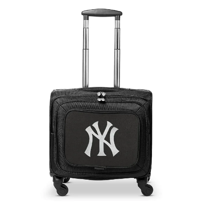 New York Yankees 14" Black Wheeled Laptop Overnighter