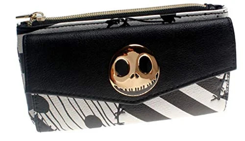 Nightmare Before Christmas Top Zip Juniors Womens Hand Purse Clutch Wallet