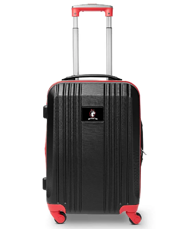 Northeastern Carry On Spinner Luggage | Northeastern Hardcase Two-Tone Luggage Carry-on Spinner in Red