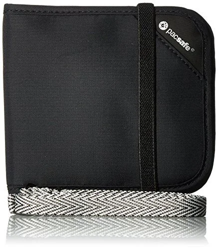 Pacsafe Rfidsafe V100 Anti-Theft Rfid Blocking Bi-Fold Wallet, Black