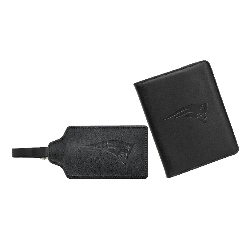 Patriots Leather Bag Tag Set