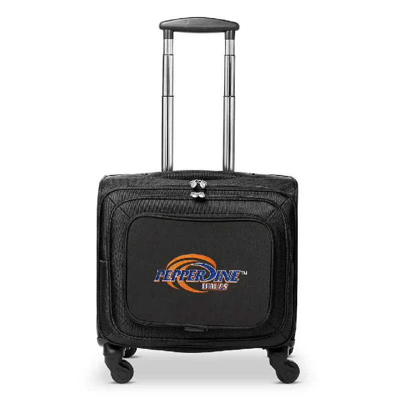 Pepperdine Waves 14" Black Wheeled Laptop Overnighter