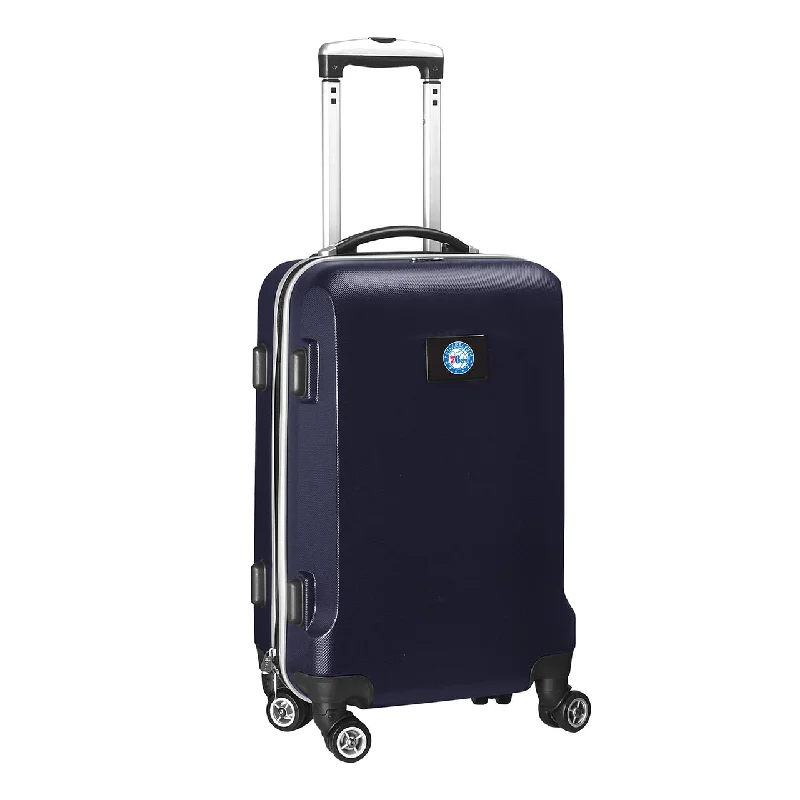 Suitcase for tidy travelers-Philadelphia 76ers 20" Navy Domestic Carry-on Spinner