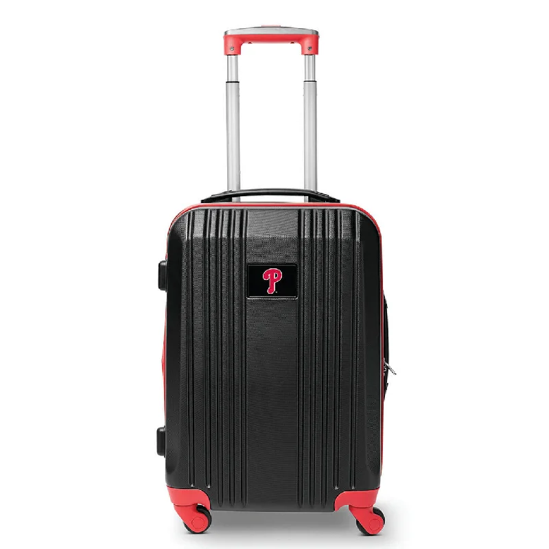 Phillies Carry On Spinner Luggage | Philadelphia Phillies Hardcase Two-Tone Luggage Carry-on Spinner in Red