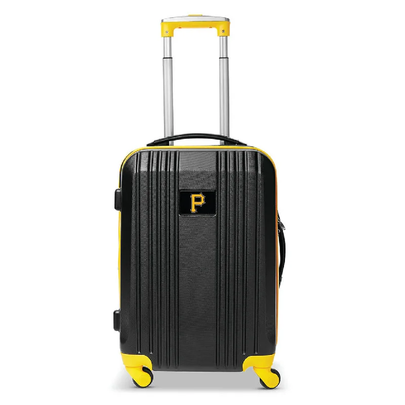 Pirates Carry On Spinner Luggage | Pittsburgh Pirates Hardcase Two-Tone Luggage Carry-on Spinner in Yellow