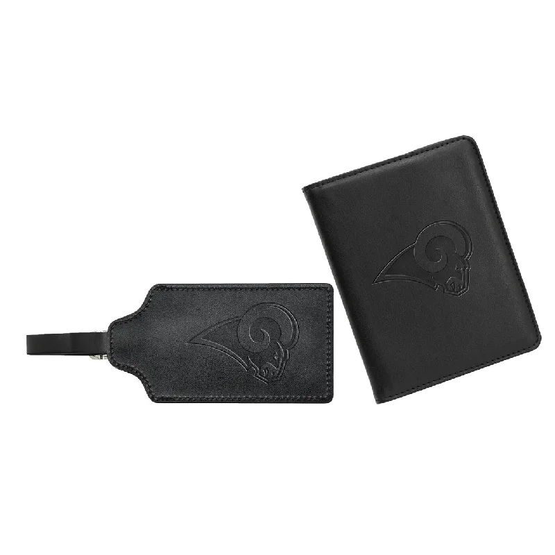 Rams Leather Bag Tag Set