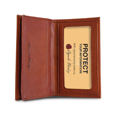 Osgoode Marley Leather RFID Gusset Card Case Leather Wallet (Espresso)