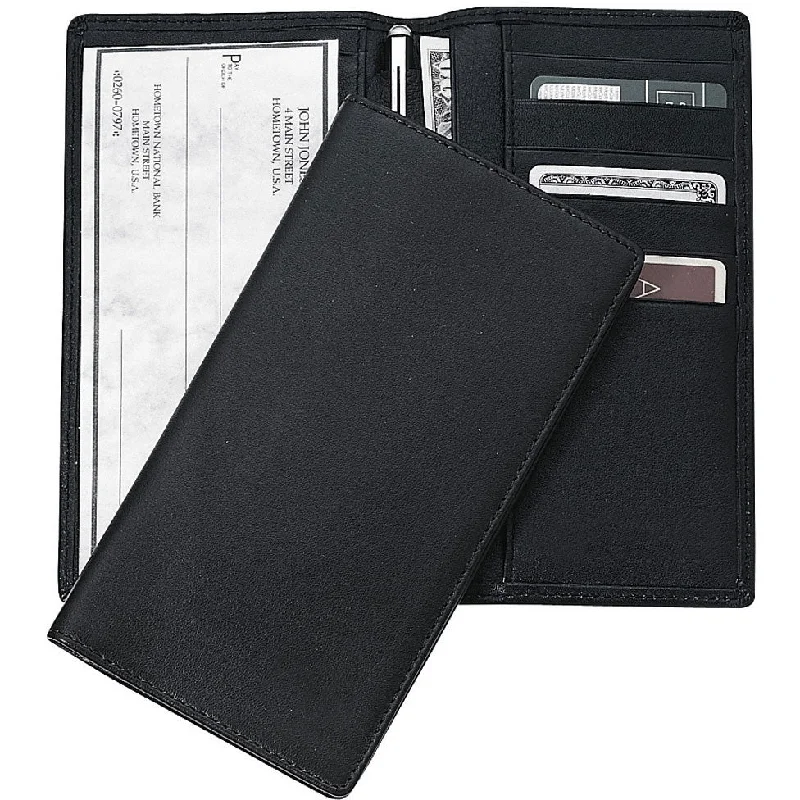 Royce Leather Executive Checkbook Holder Credit Card Wallet