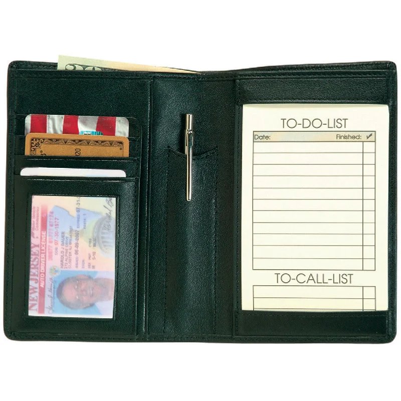 Royce Leather Passport Travel Wallet And Note Organizer