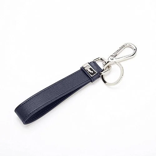 Royce Leather Saffiano Leather Luxury Key Ring Organizer And Key Fob, Blue